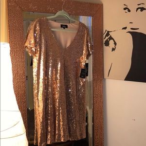 Rose gold Sequin Dress- never worn, tags attached